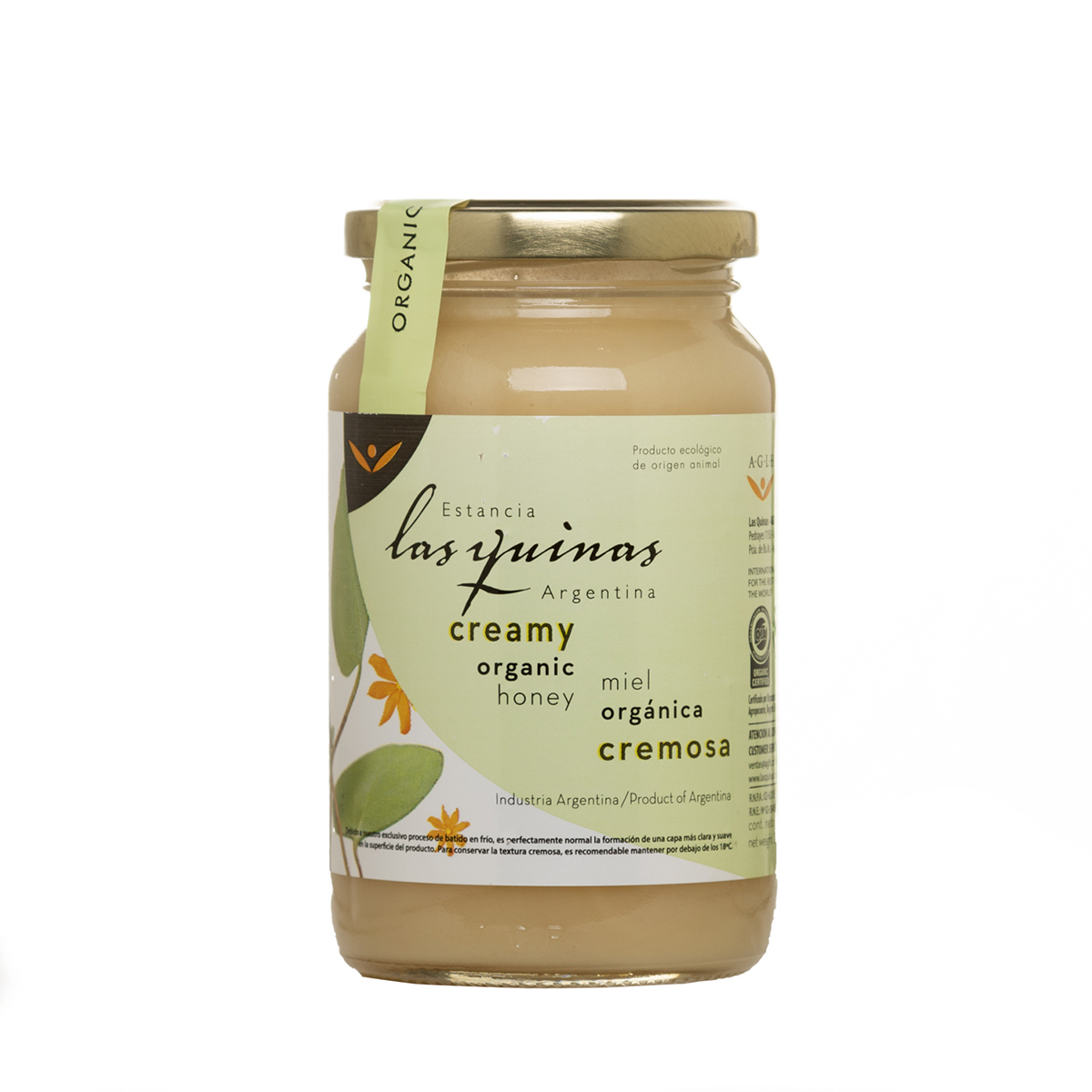 Miel Orgánica Cremosa Las Quinas x 500 Grs